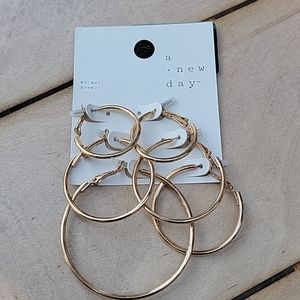 Hoop Earring Set 3ct - A New Day